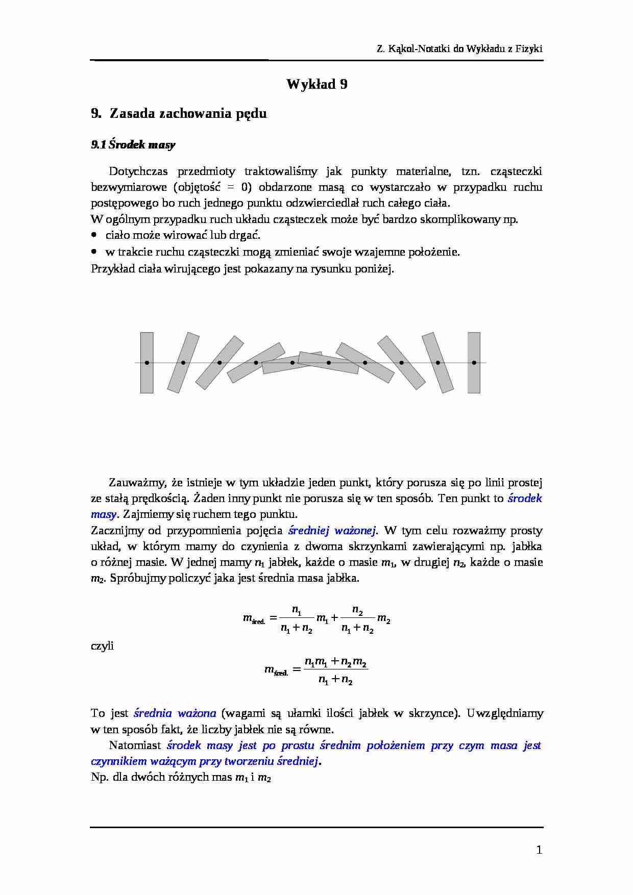 Wykład 9 fizyka AGH - strona 1