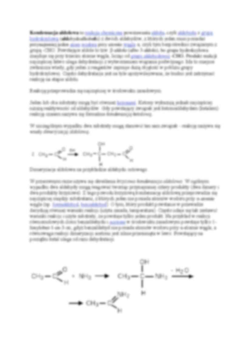 Chemia organiczna - egzamin - addycja nukleofilowa - strona 2