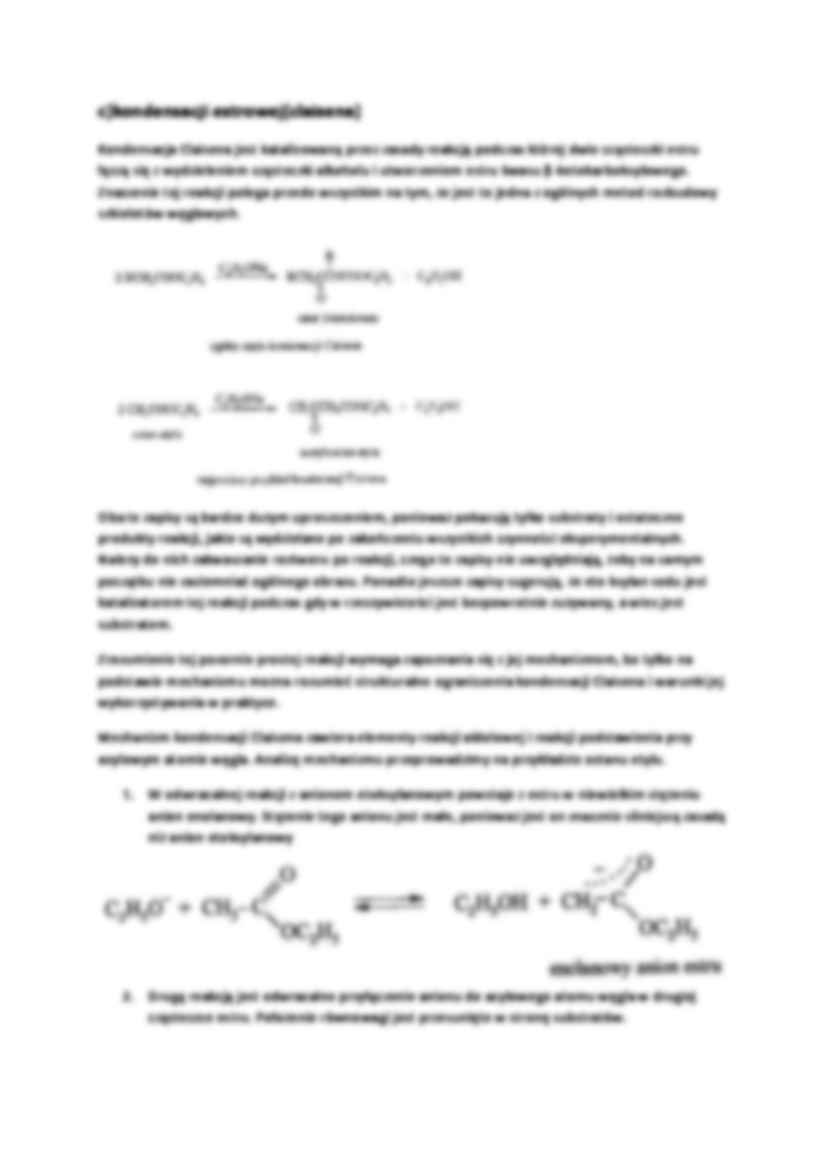 Chemia organiczna - egzamin - addycja nukleofilowa - strona 3