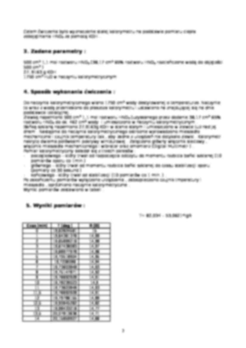 Kalorymetria - ćwiczenie - Ciepło neutralizcji  - strona 2