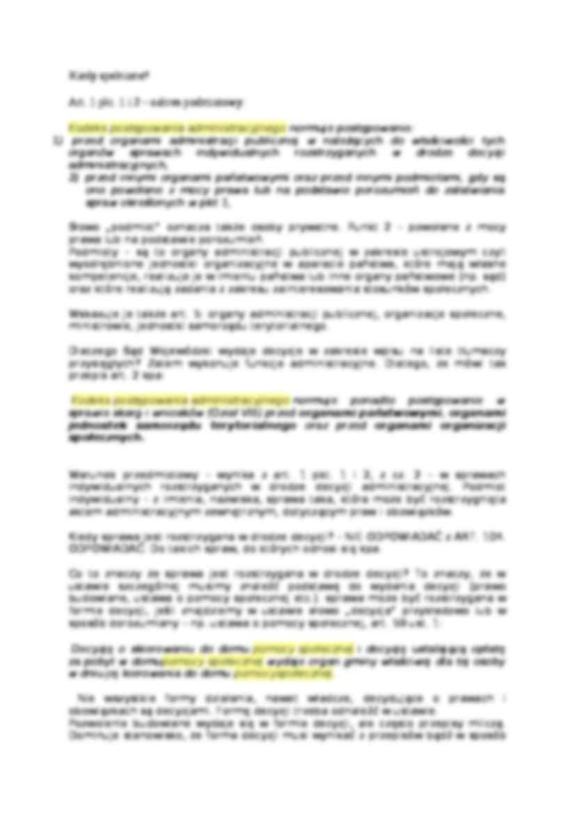 Kodeks postępowania administracyjnego notatki - strona 3
