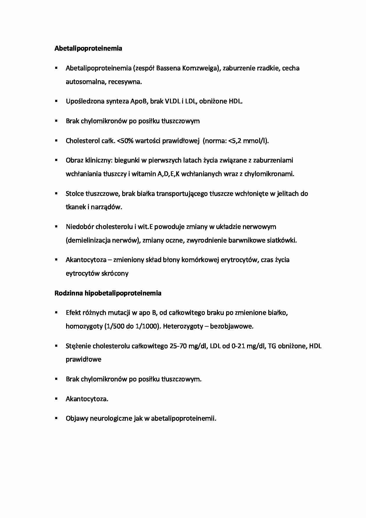Abetalipoproteinemia - strona 1