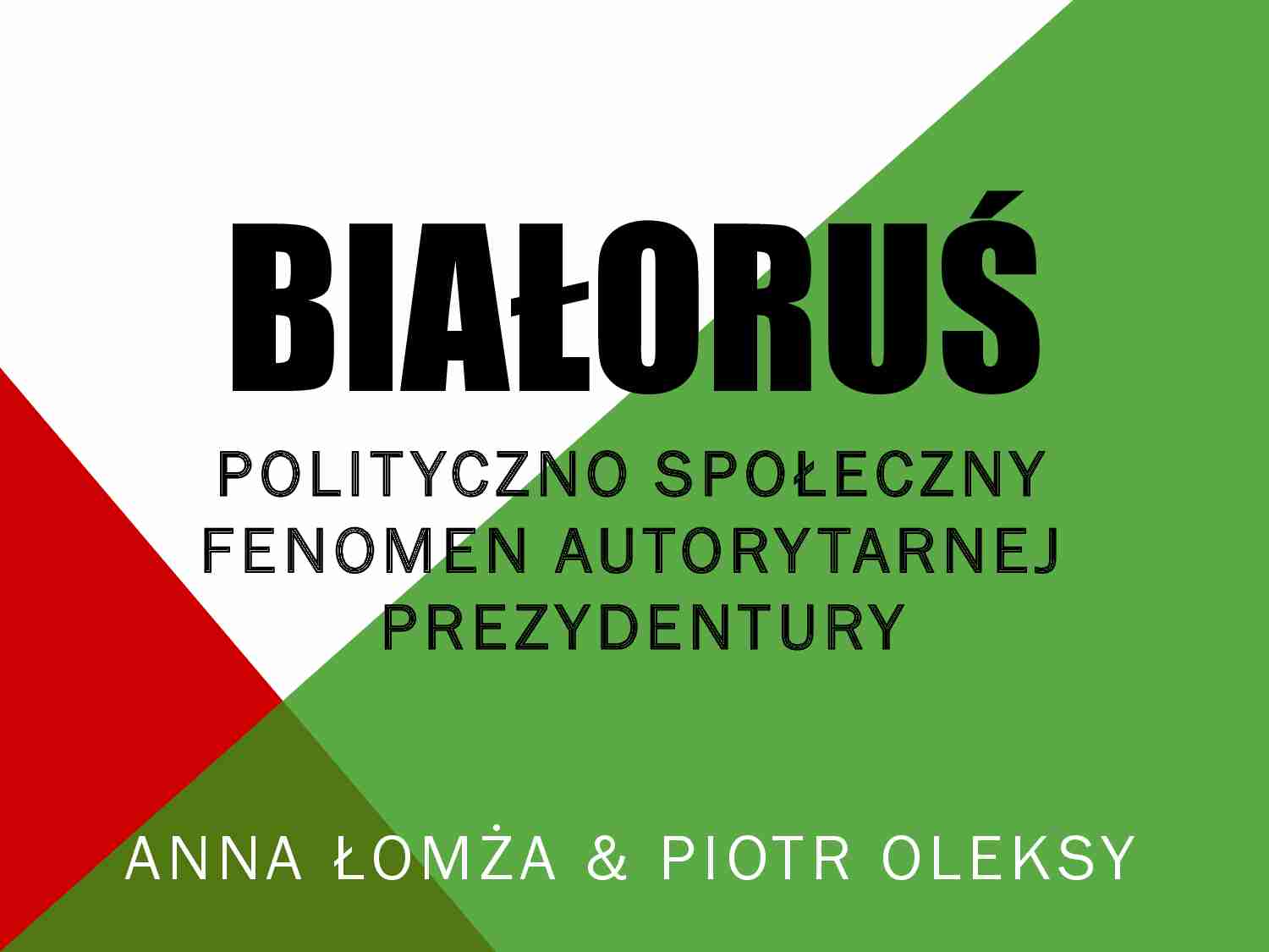 Współczesne systemy polityczne-Białoruś - strona 1