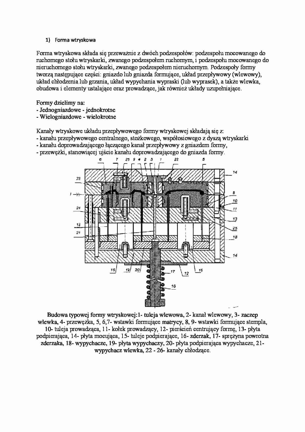 Forma wtryskowa-opracowanie - strona 1