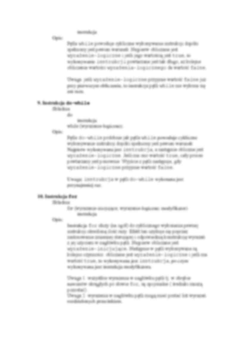 Instrukcje języka Java-opracowanie - strona 3