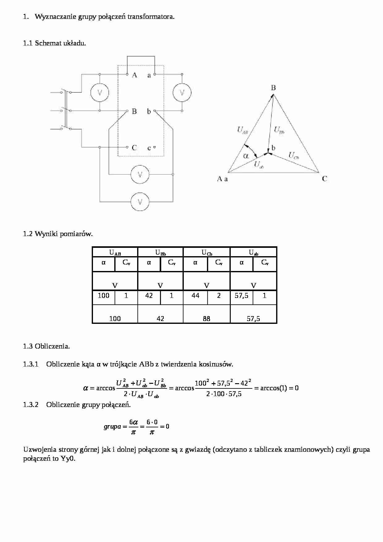 Badania transformatorów-opracowanie - strona 1
