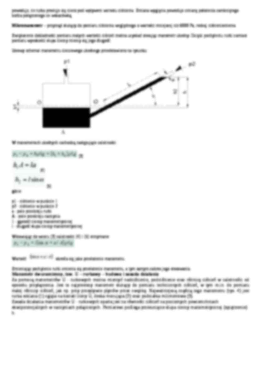 Pomiar ciśnienia i wzorcowanie manomentrów-opracowanie - strona 3