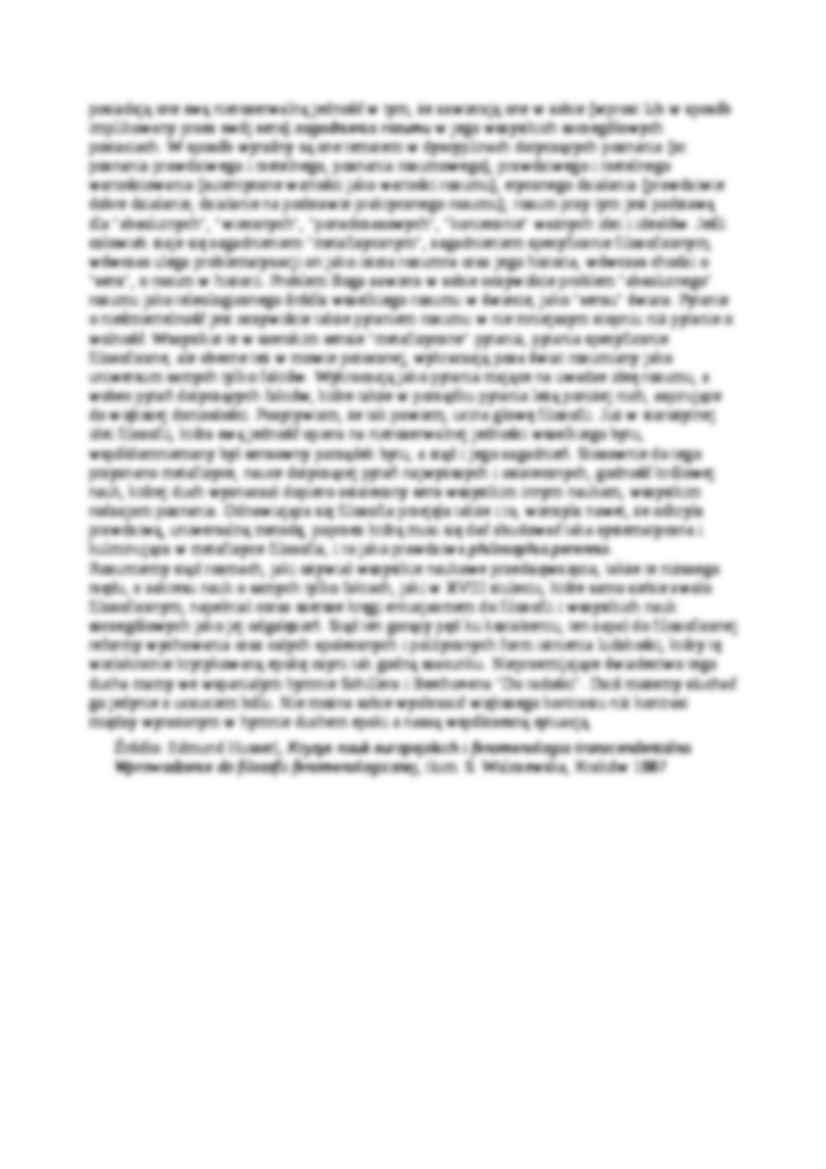 Husser - idea uniwersalnej filozofii - strona 2