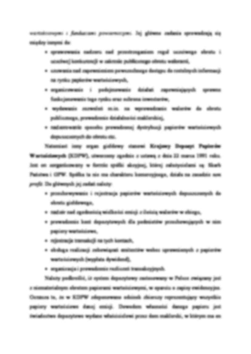 Giełda Papierów Wartościowych w Warszawie - Komisja Papierów Wartościowych i Giełd - strona 2