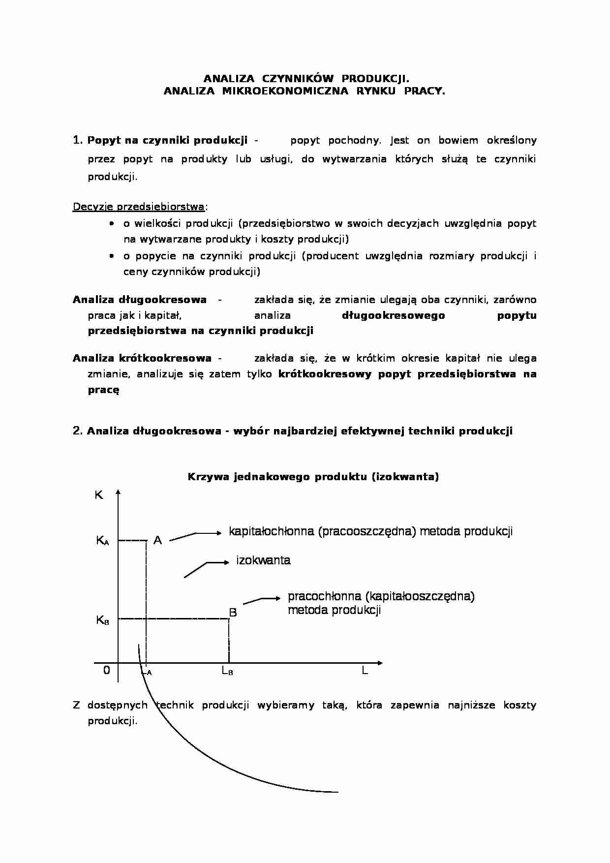 czynniki produkcji i rynek pracy - strona 1