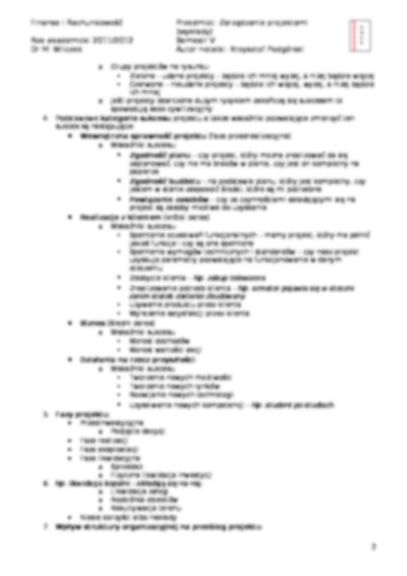 Projekt inwestycyjny - klasyfikacja, fazy i hierarchia - strona 2