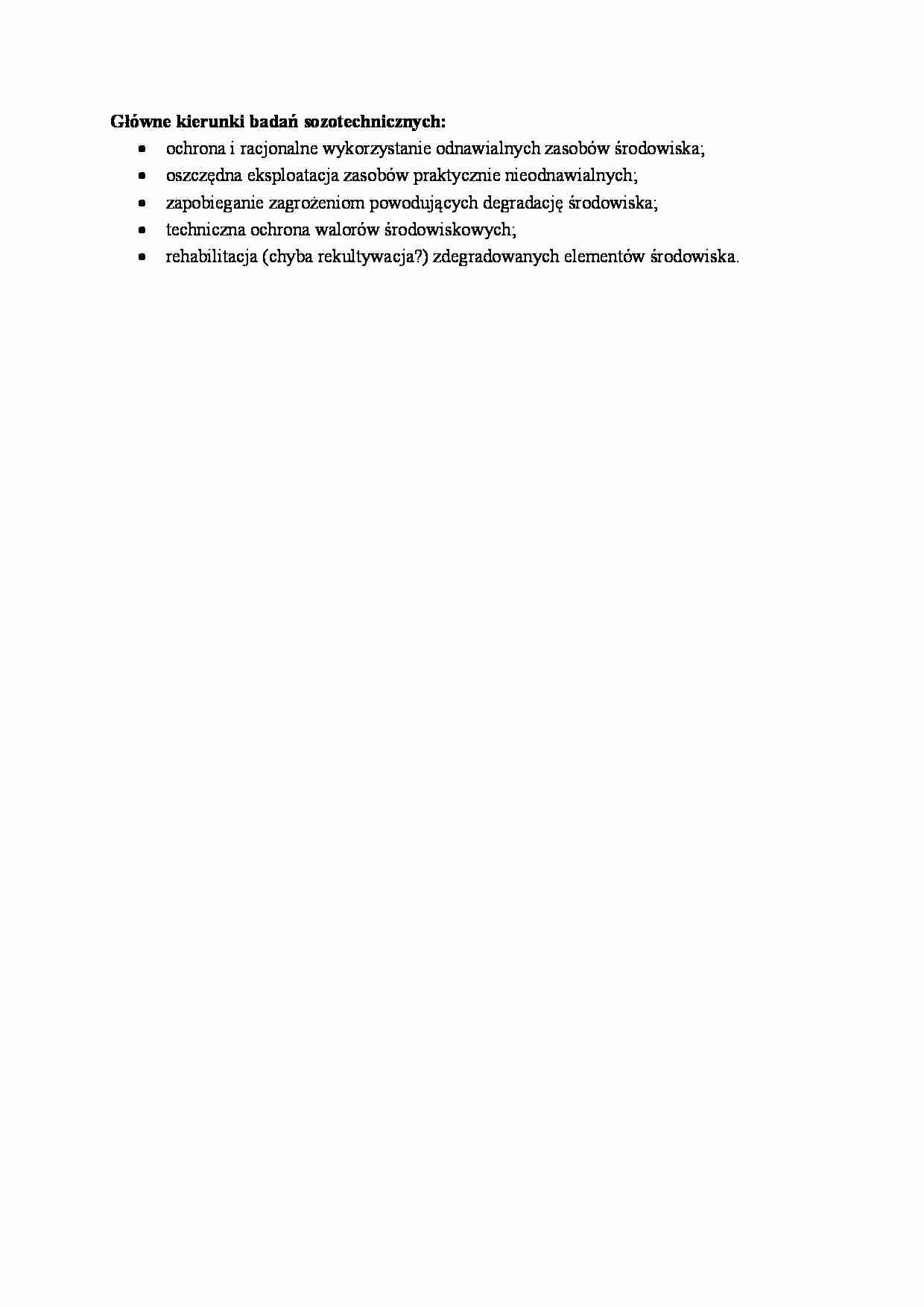 Główne kierunki badań sozotechnicznych - strona 1