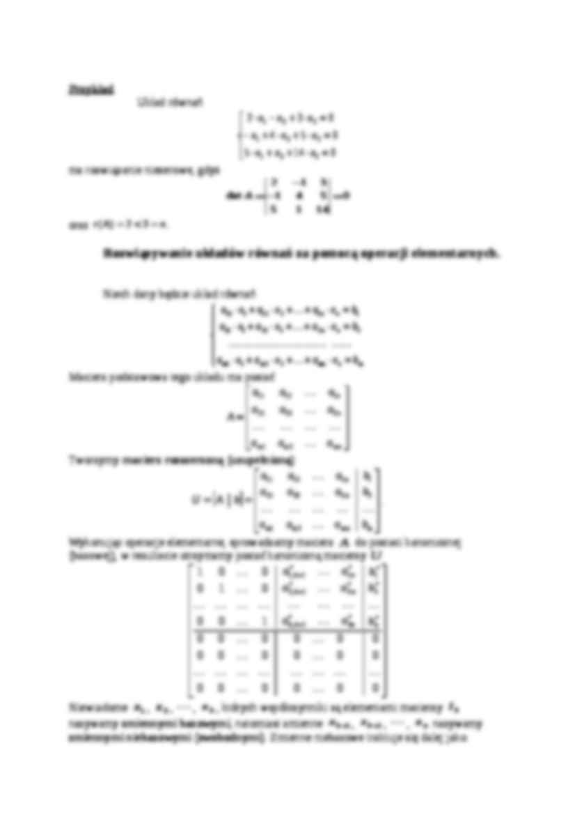 Ćwiczenia - Układy równań liniowych jednorodnych - strona 2