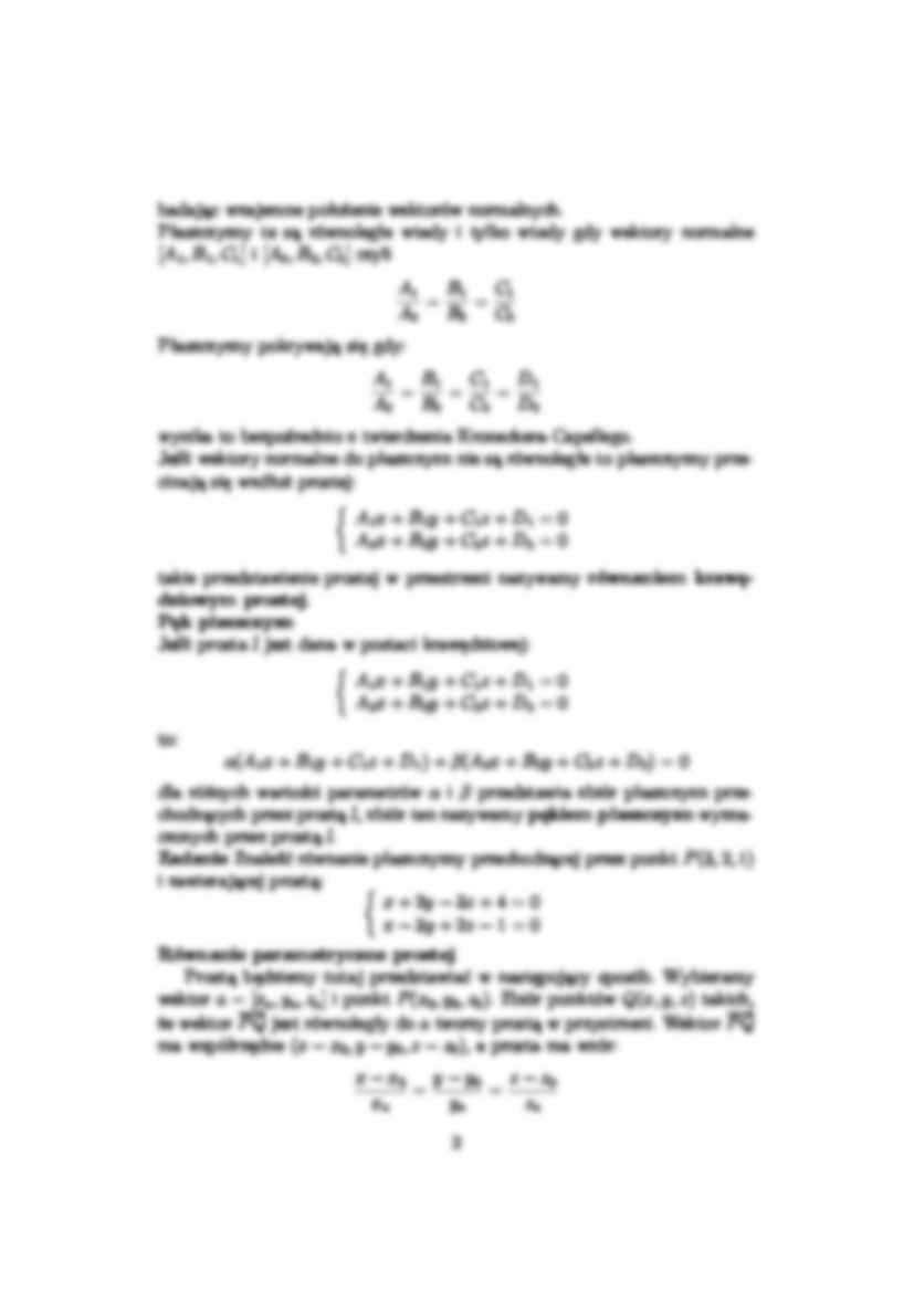 geometria analityczna  - Wykład 19 - strona 2
