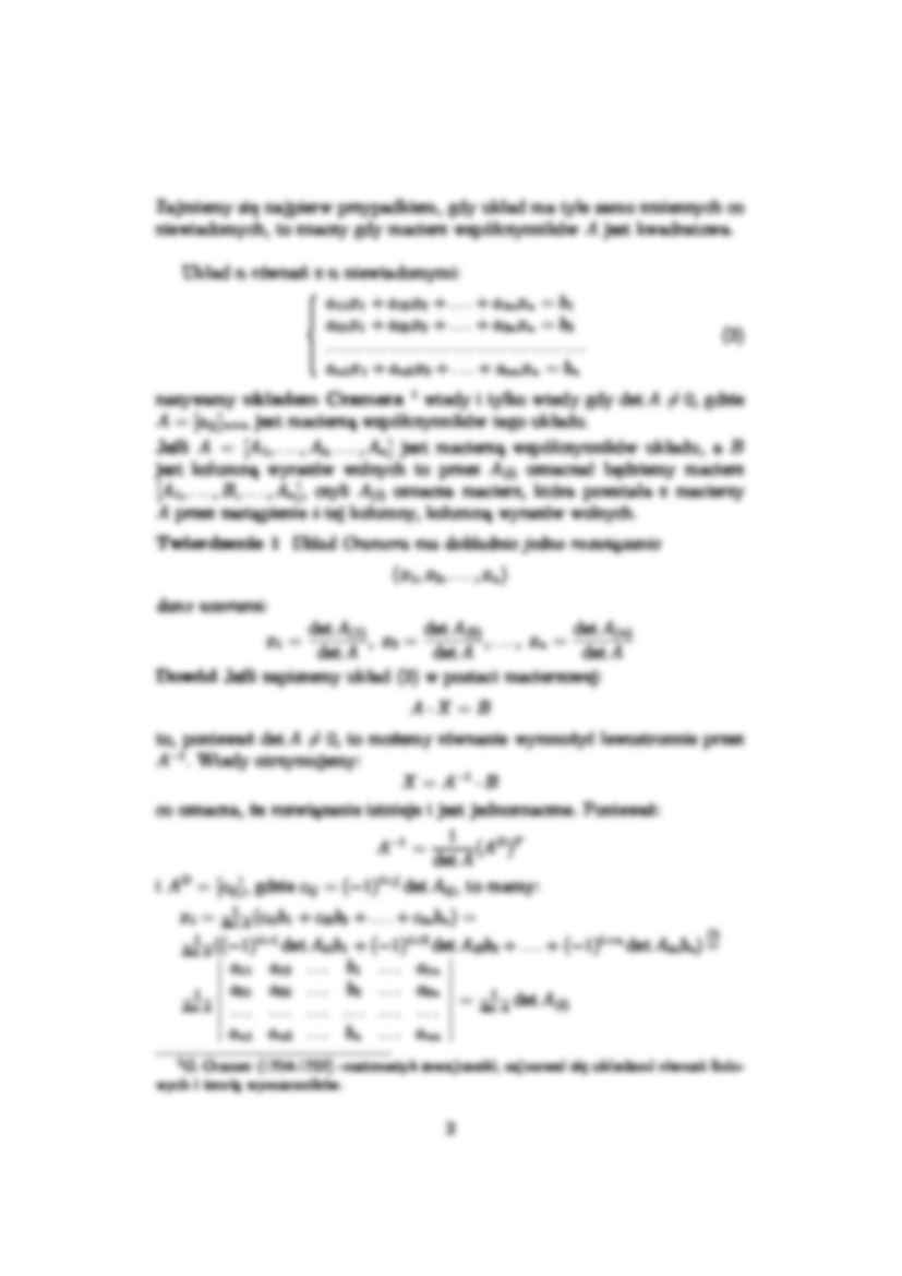 układy równań liniowych - omówienie - strona 2