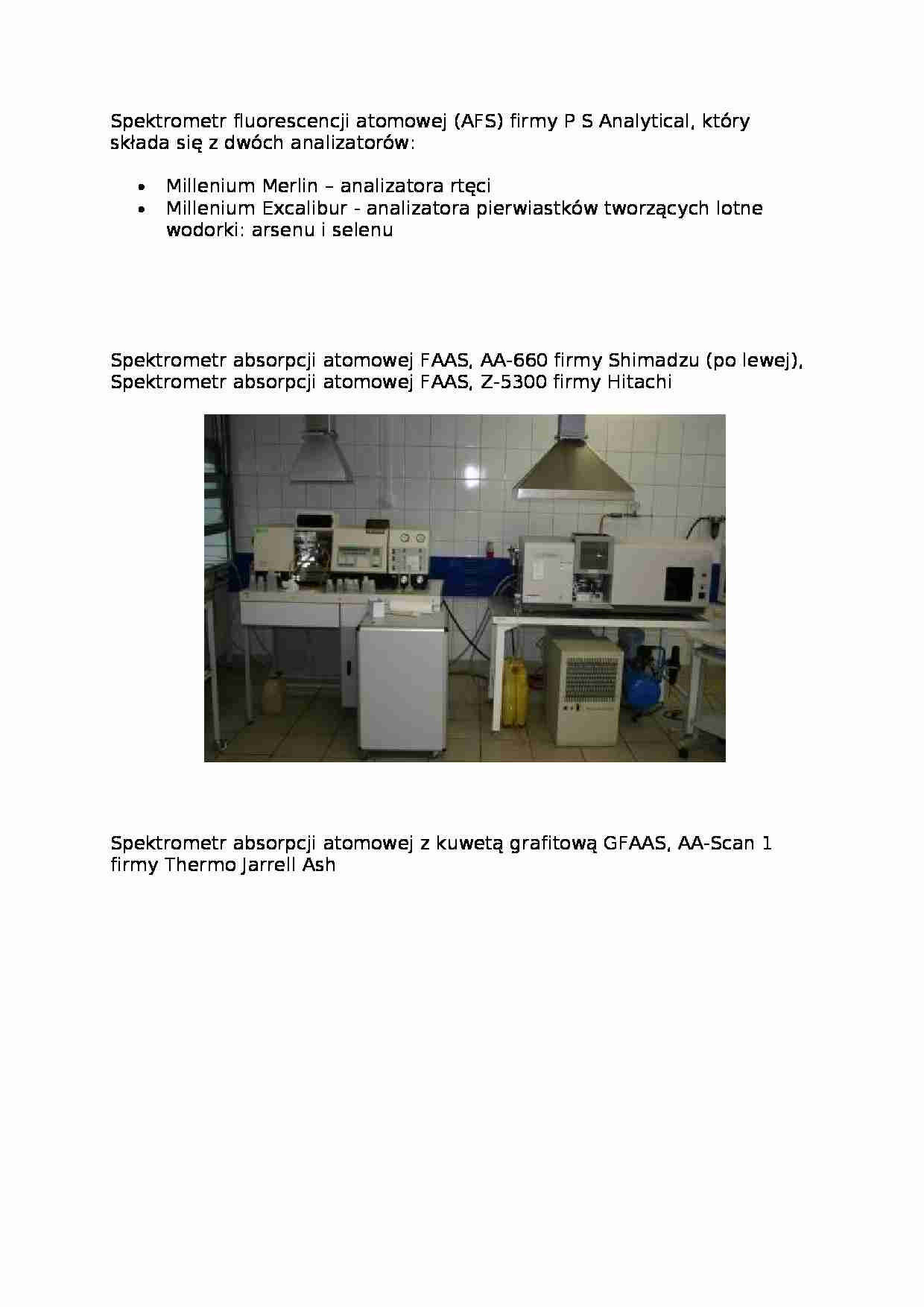 Spektrometr fluorescencji atomowej - omówienie - strona 1