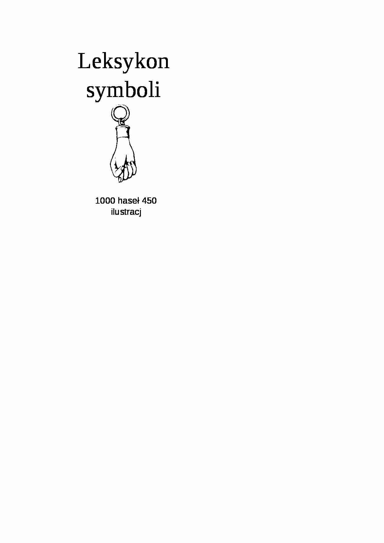 Leksykon symboli - strona 1
