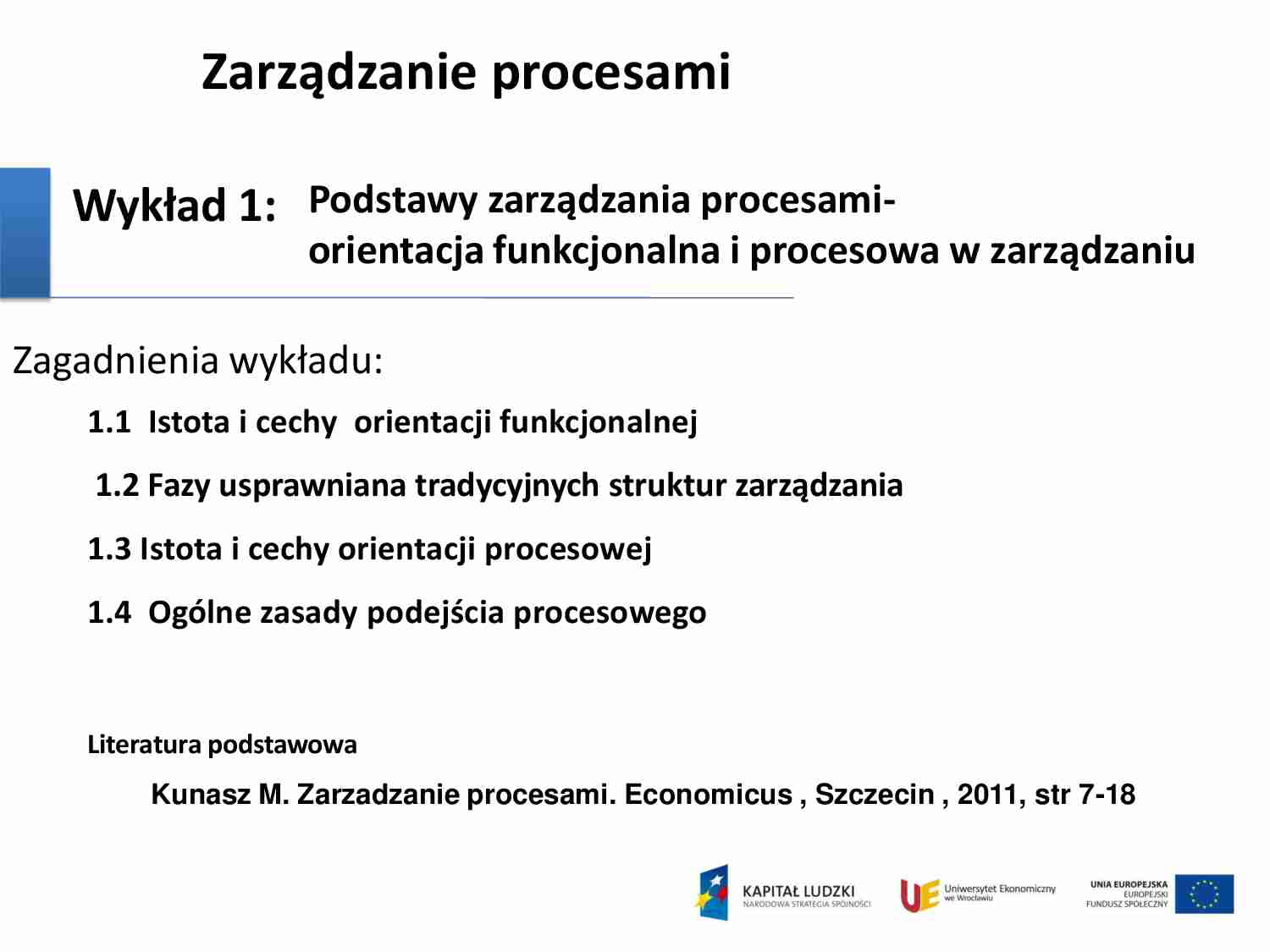 wykład - zarządzanie procesami niestacjonarne 2013r - strona 1