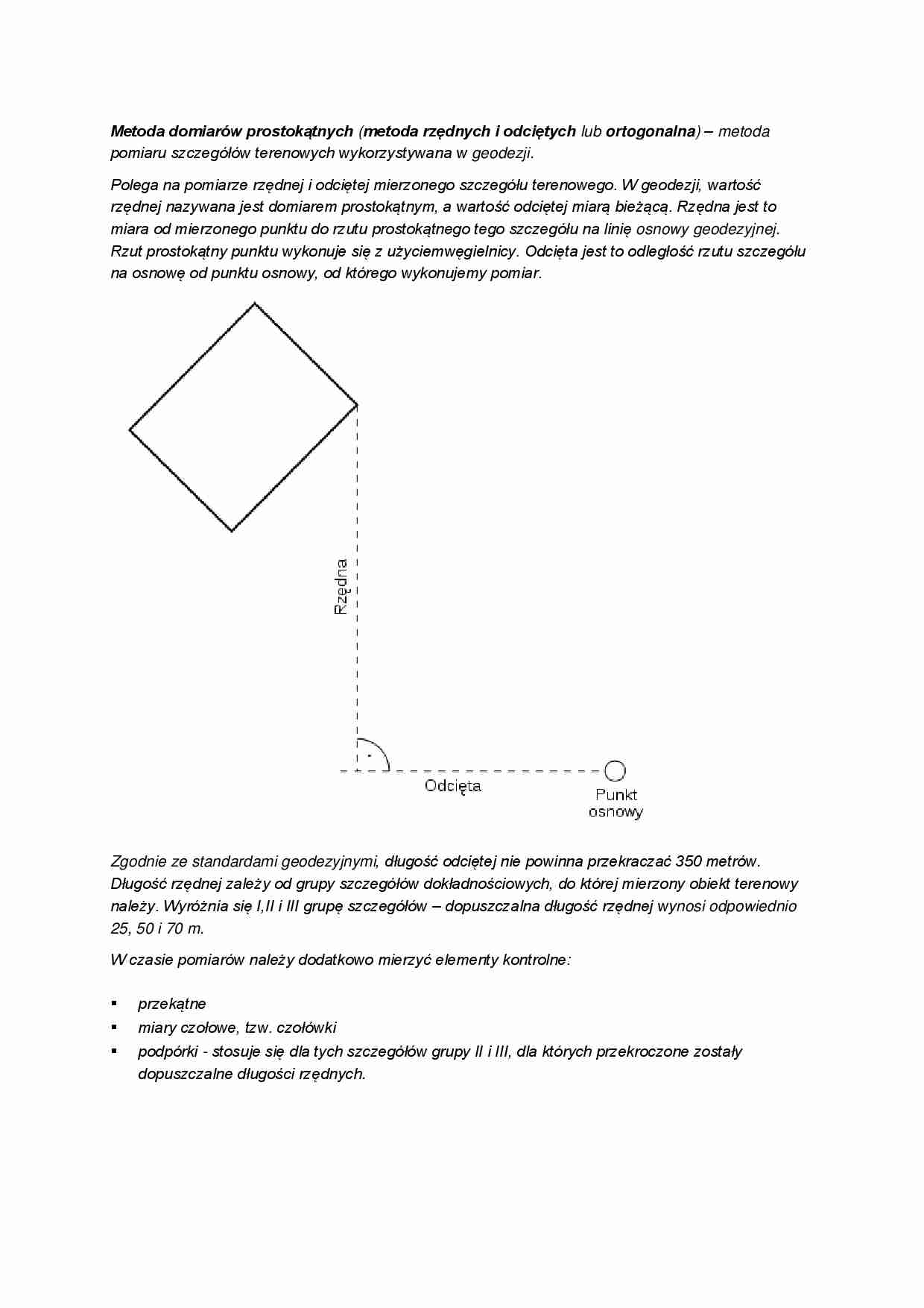 Metoda domiarów prostokątnych - strona 1