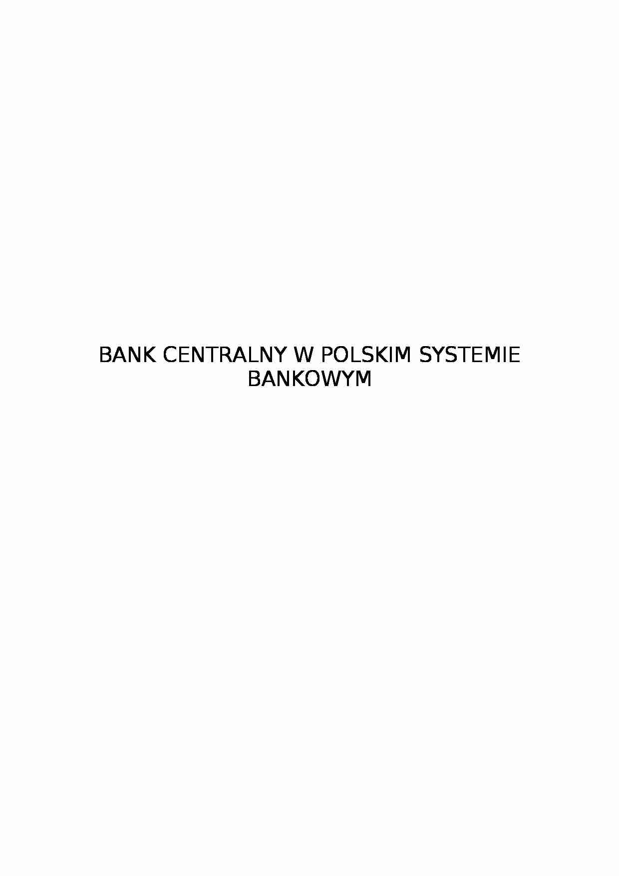 bankowość - bank centralny - Prezes NBP - strona 1