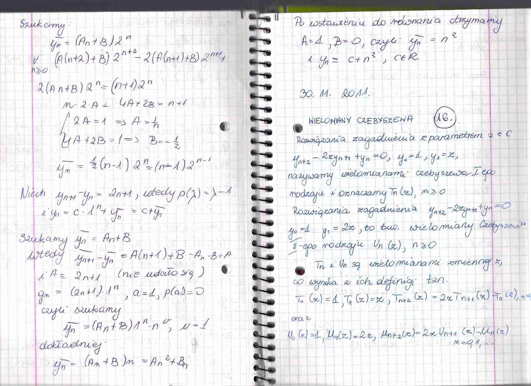 Równania rekurencyjne - materiały cz. 4 - strona 1