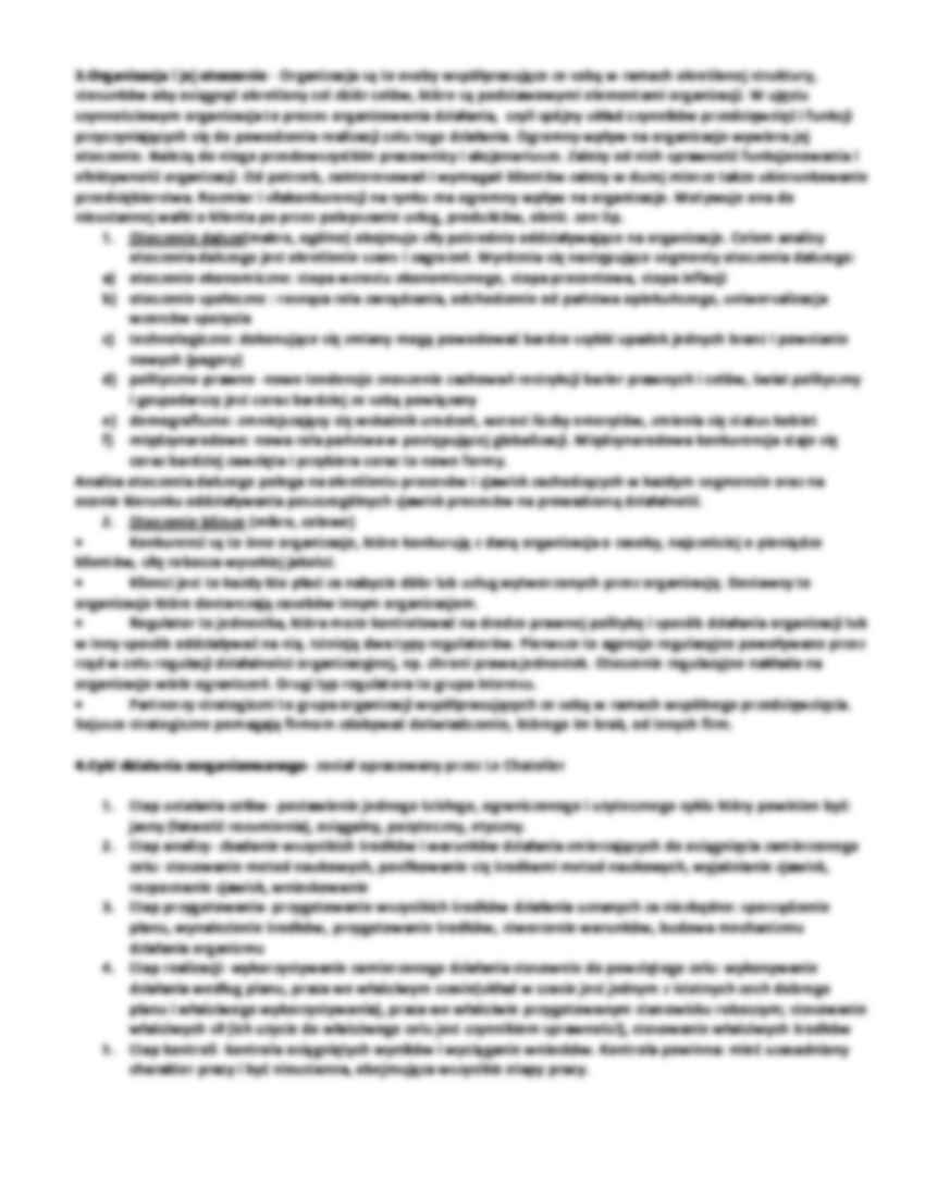 Podstawy organizacji i zarządzania - egzamin - strona 2