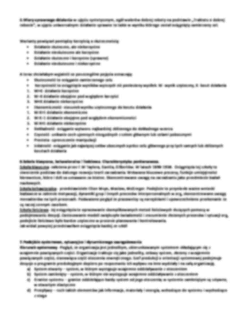 Podstawy organizacji i zarządzania - egzamin - strona 3