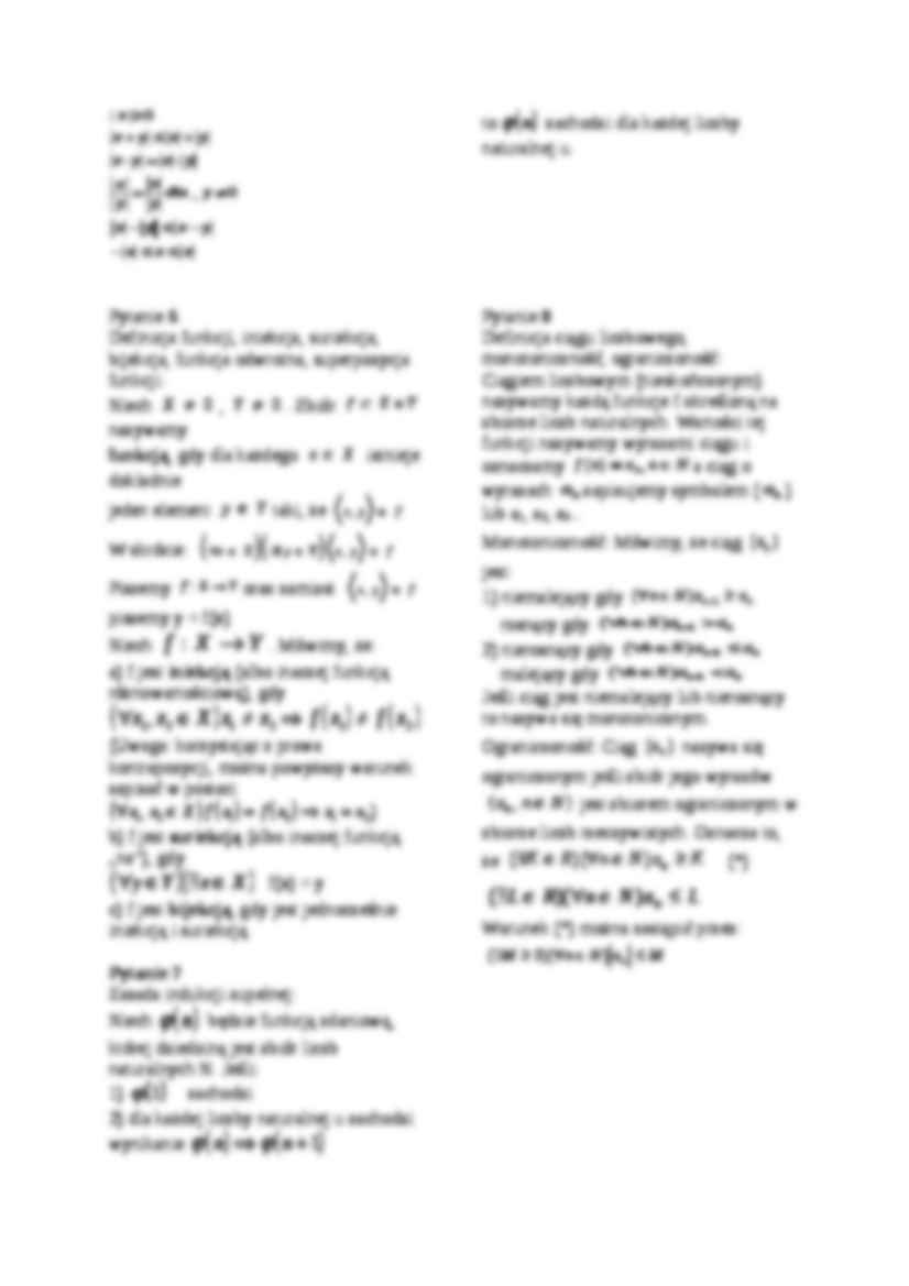 Analiza Matematyczna - wzory - strona 2