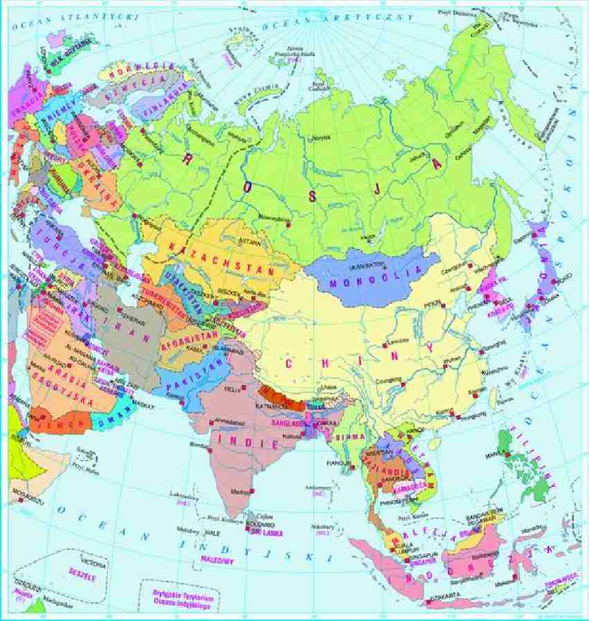 Mapa Azji - strona 1