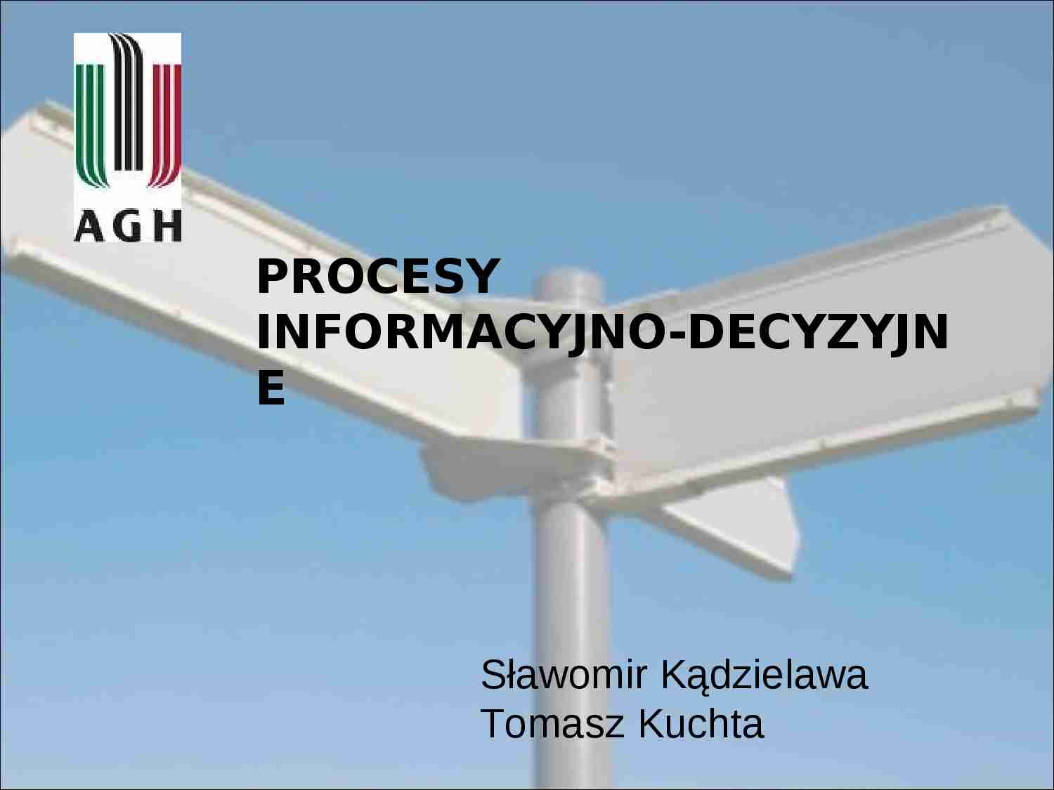 Procesy informacyjno-decyzyjne - Percepcja - strona 1