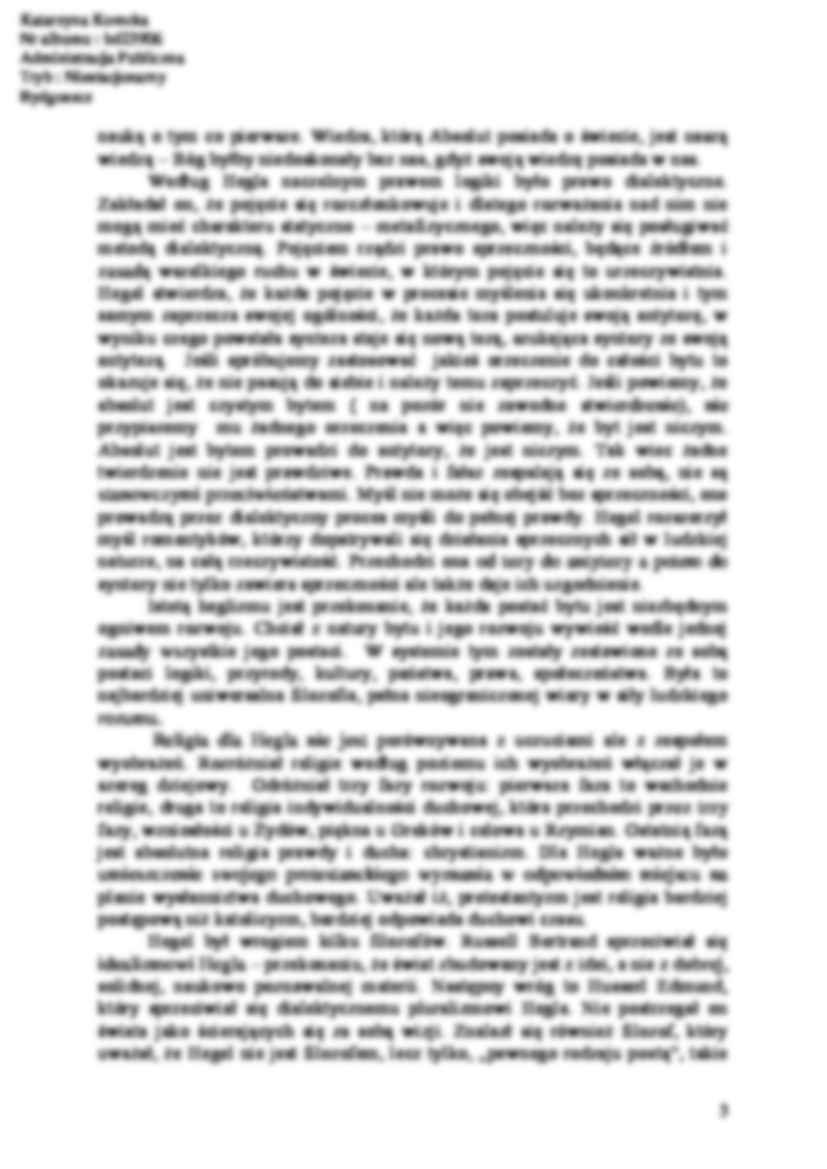 Filozofia - Filozofia Hegla  - strona 3