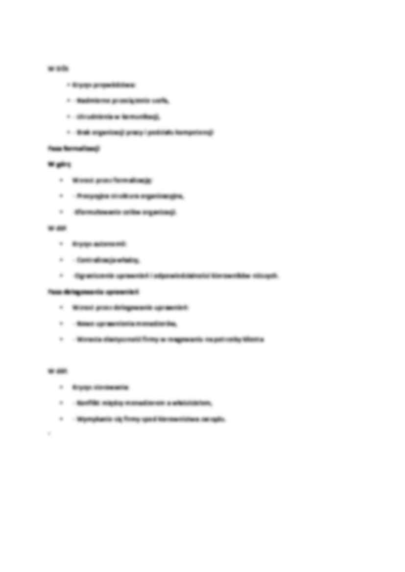Fazy rozwoju organizacji- Wykład 6 - strona 2
