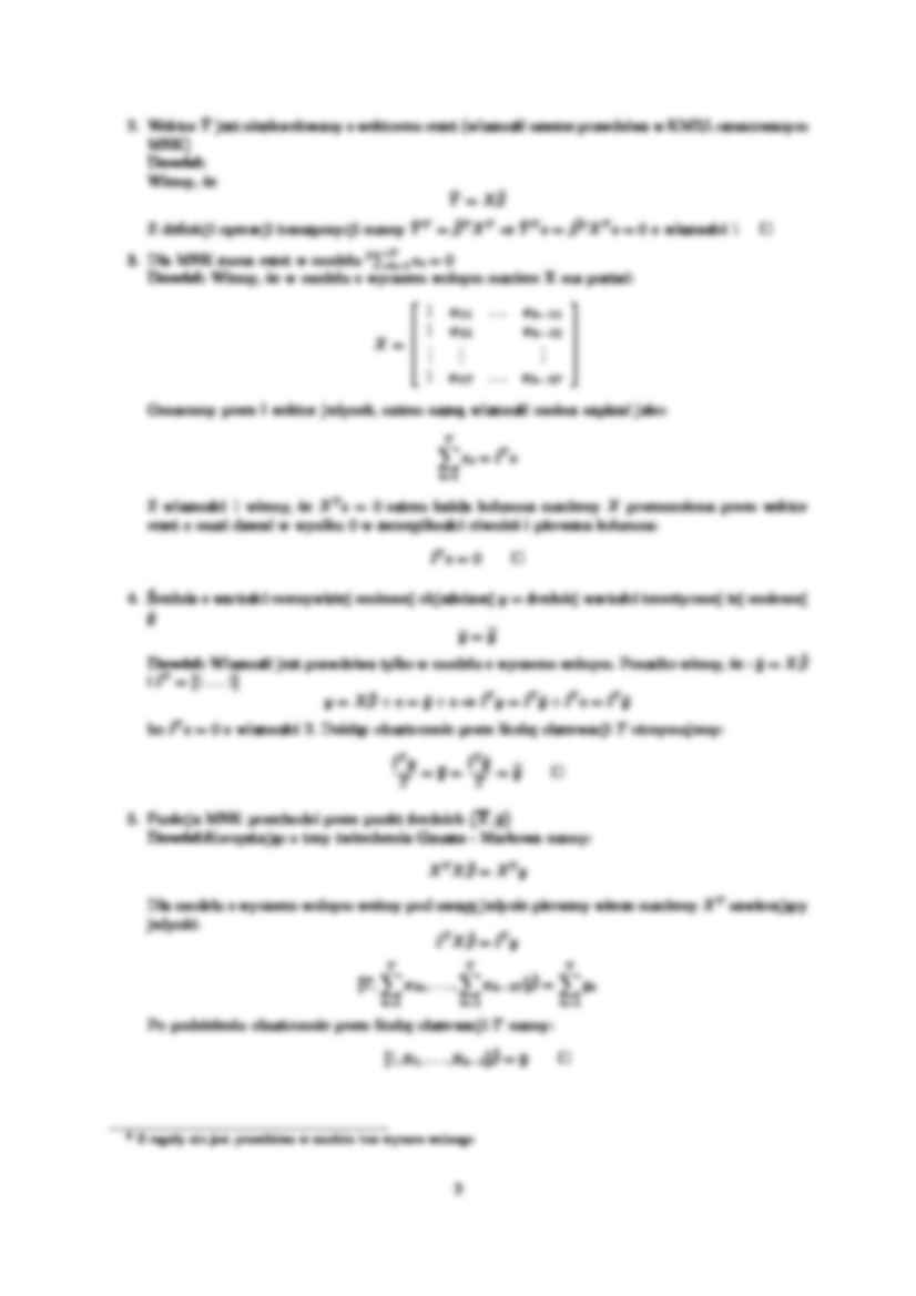 Klasyczna Metoda Najmniejszych kwadratów i Tw.Gaussa - Markowa - strona 2