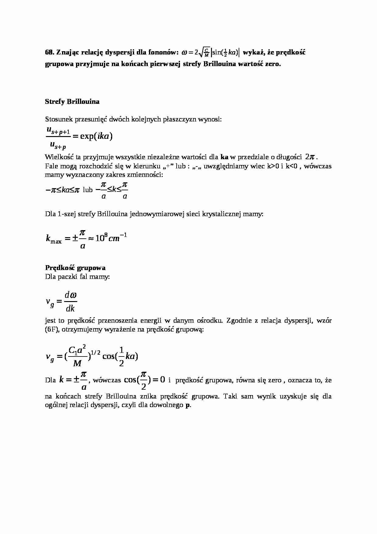 fizyka - Strefy Brillouina - strona 1
