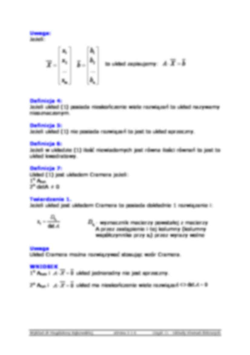 Układy równań liniowych - strona 2