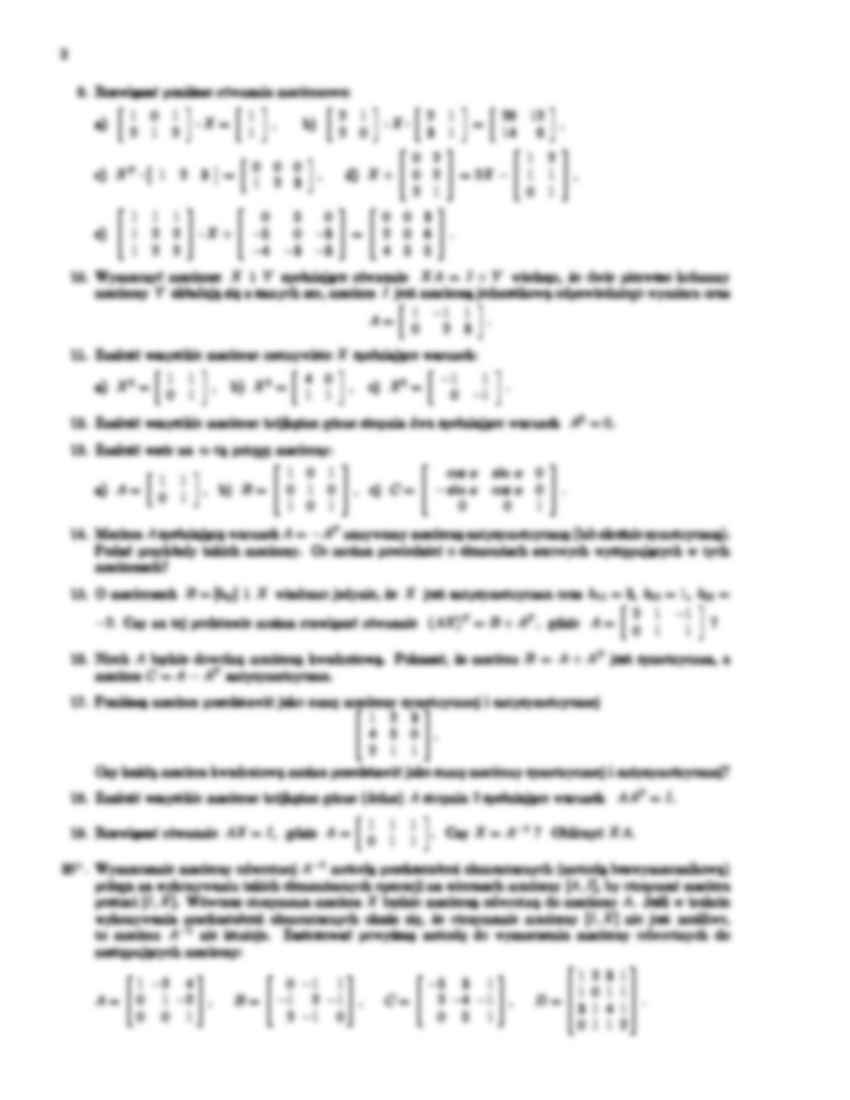 Zadania algebra z geometrią analityczną - strona 2
