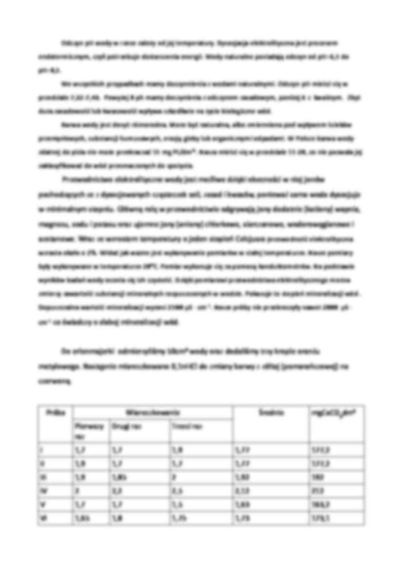 Analiza chemiczna i fizyczna wody - Odra - strona 3