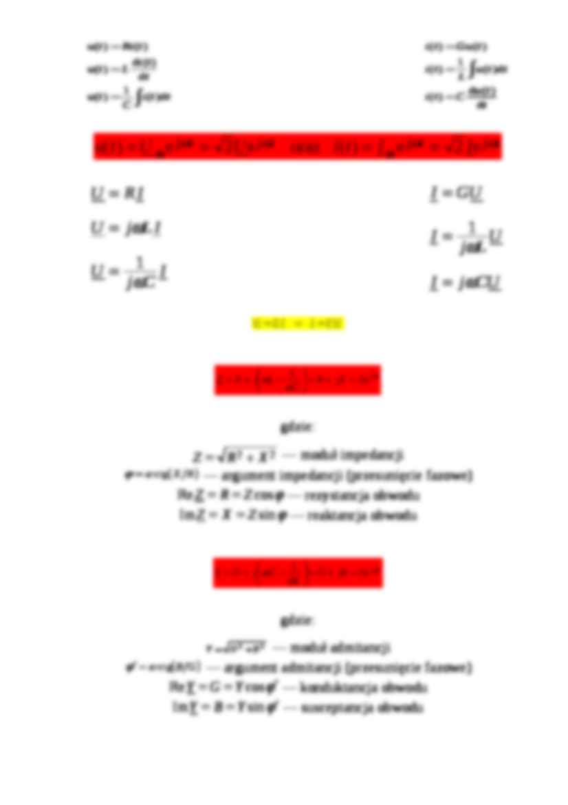 Obwody elektrycznych metodą liczb zespolonych - strona 2