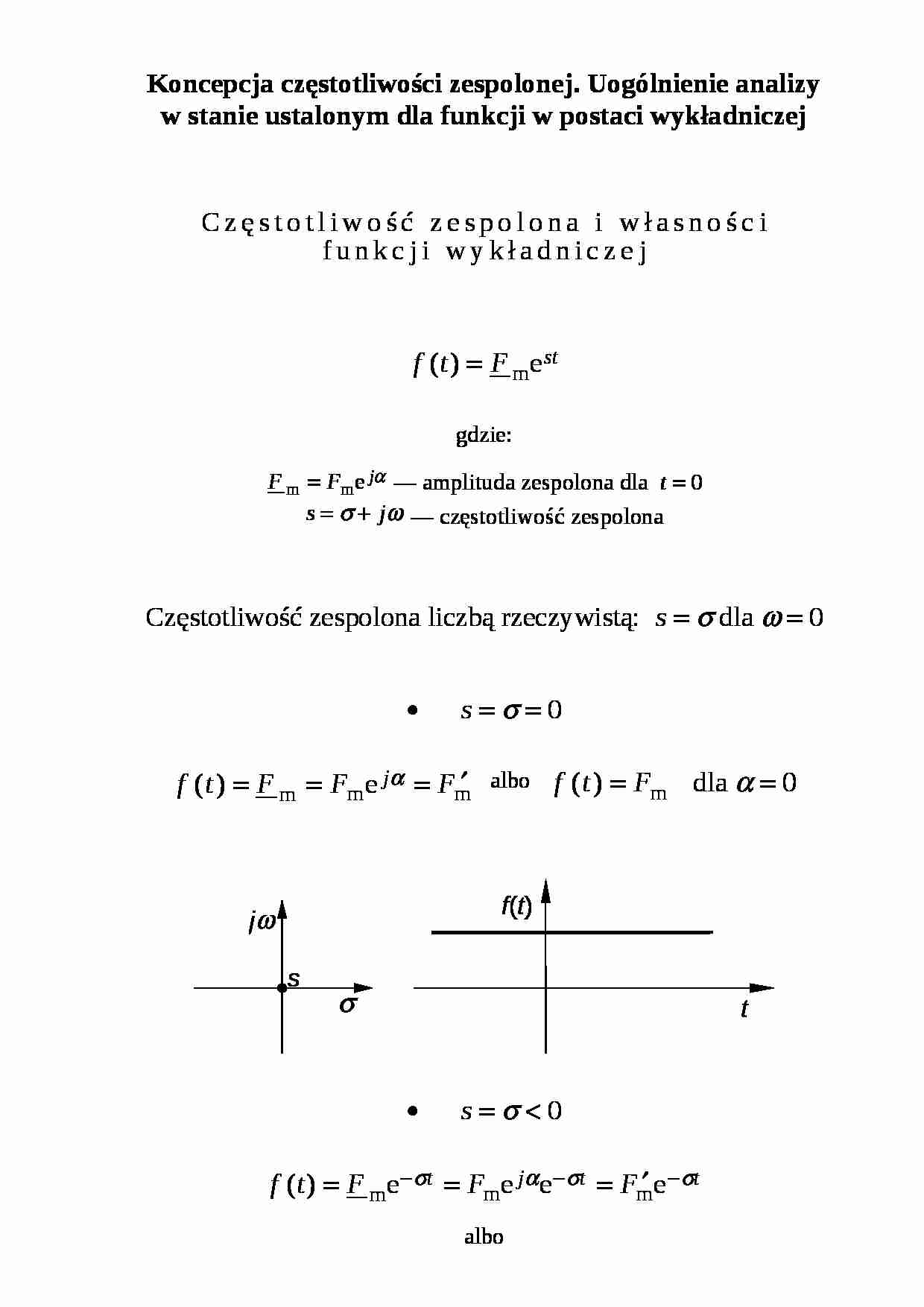 Koncepcja częstotliwości zespolone - strona 1
