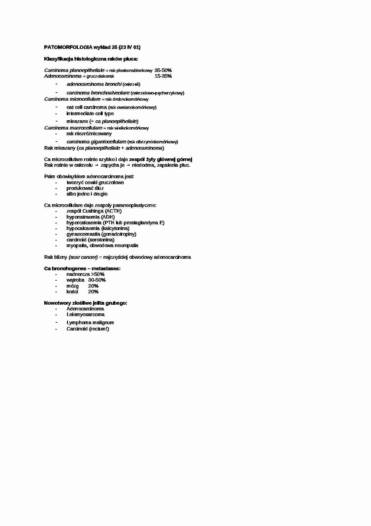Patomorfologia - wykład 24 - strona 1