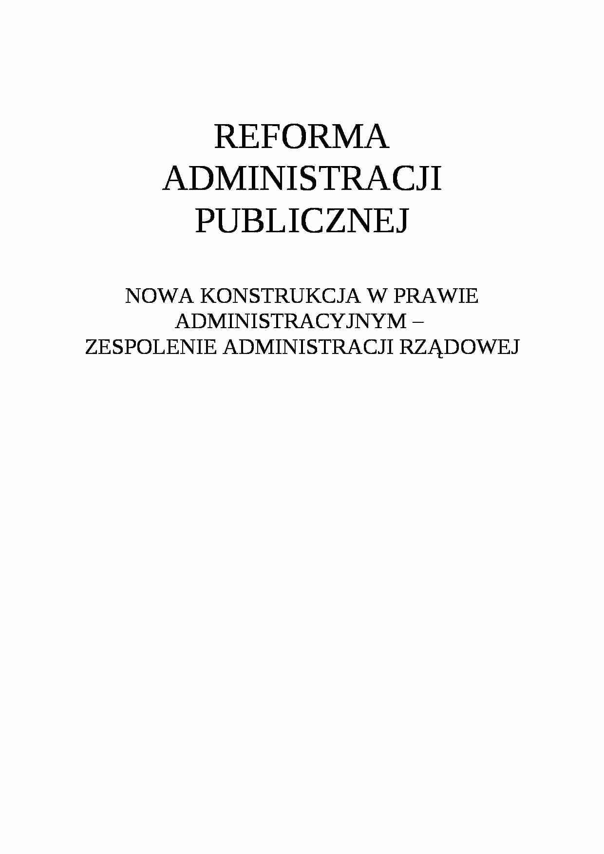 reforma Administracji Publicznej - Samorząd terytorialny - Gmina - strona 1
