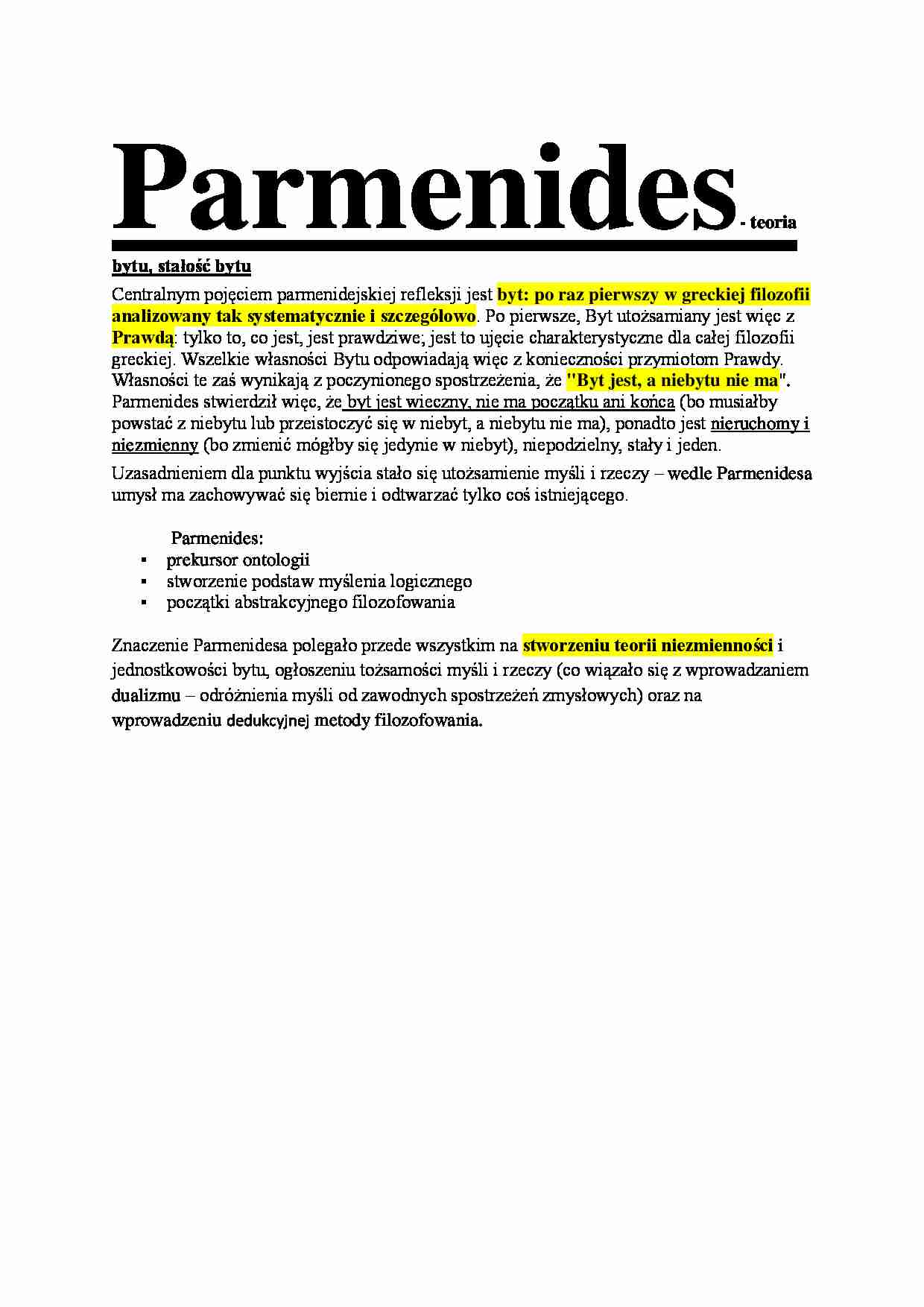Parmenides - strona 1
