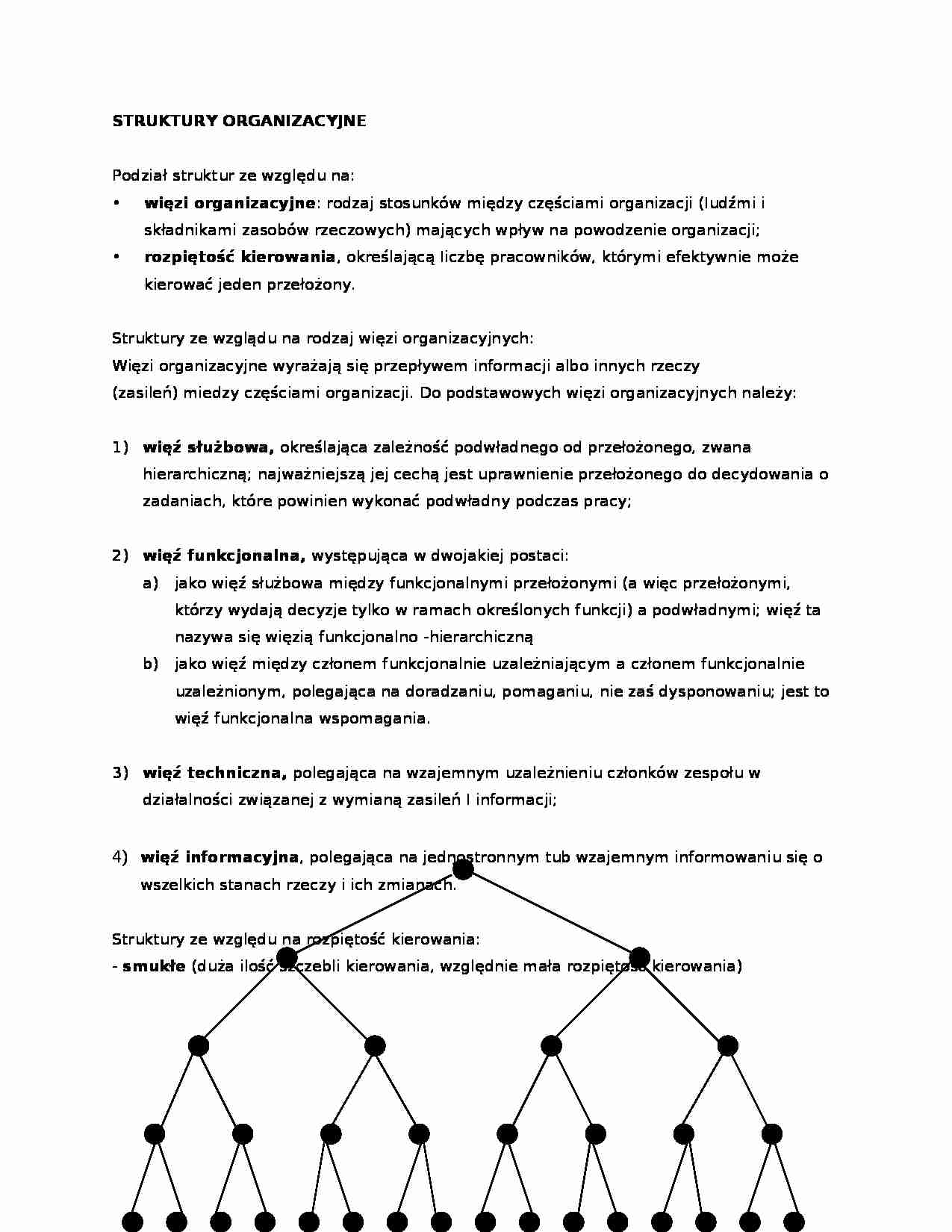 Zarządzanie - struktury organizacyjne - strona 1
