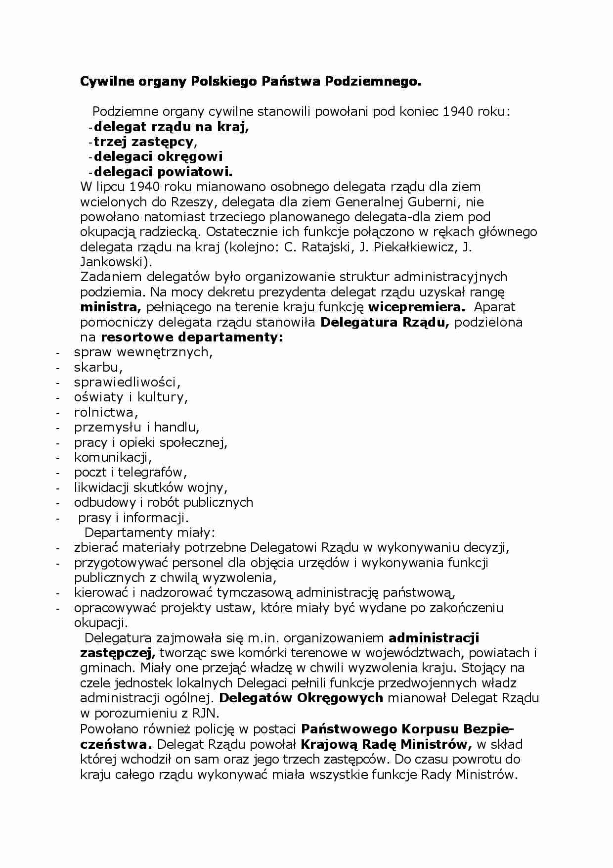 Cywilne organy Polskiego Państwa Podziemnego - strona 1