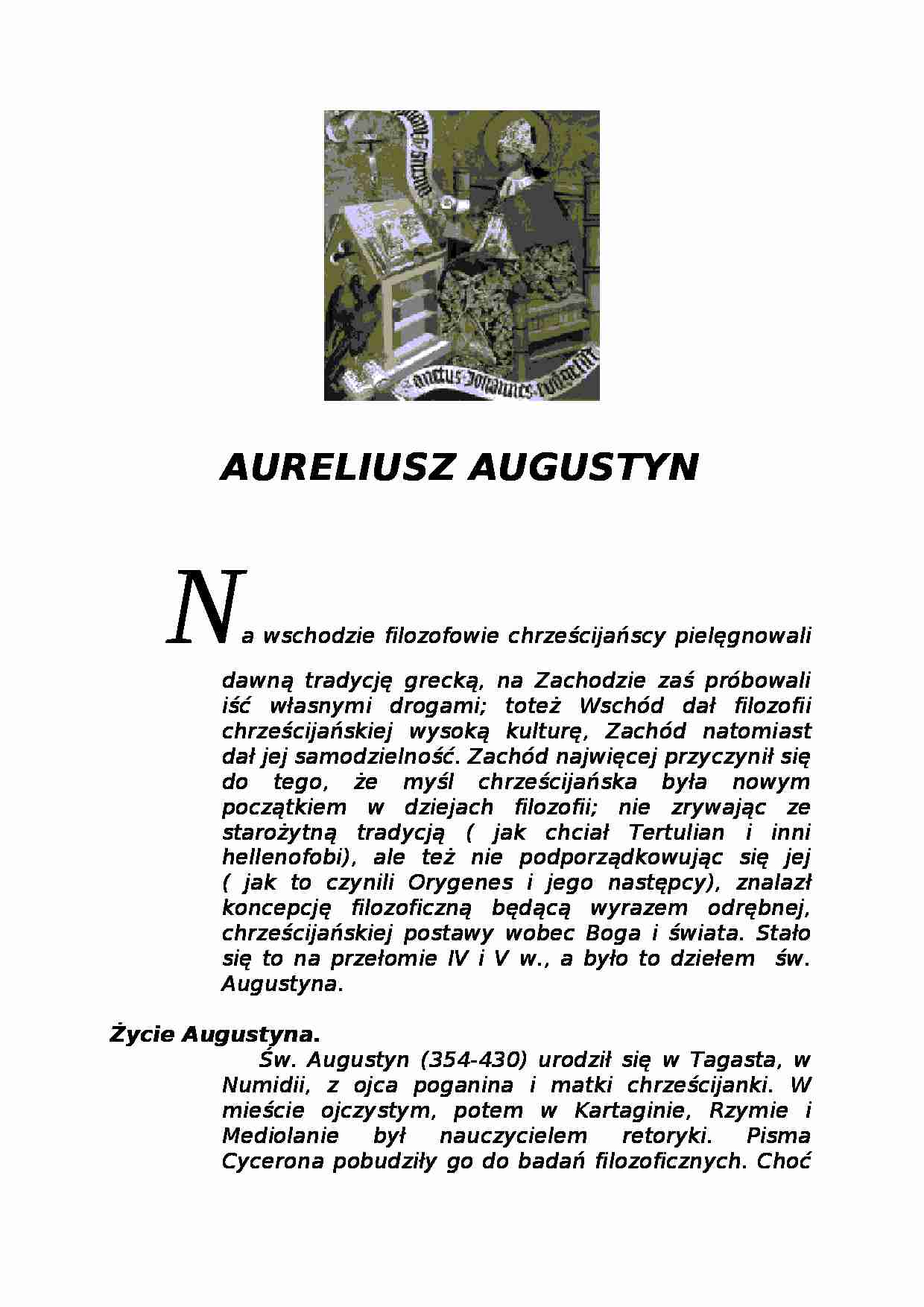 Biografia - Aureliusz Augustyn - strona 1