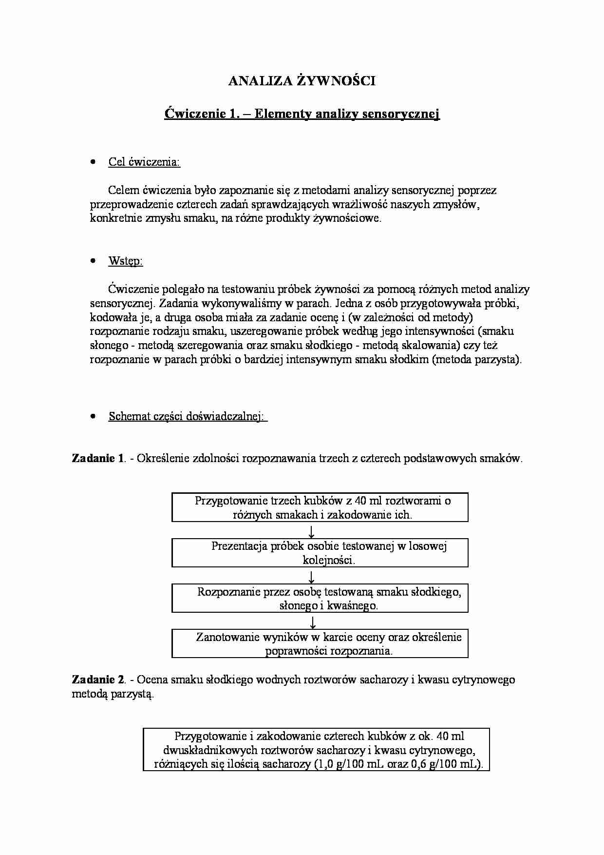 Elementy analizy sensorycznej - strona 1