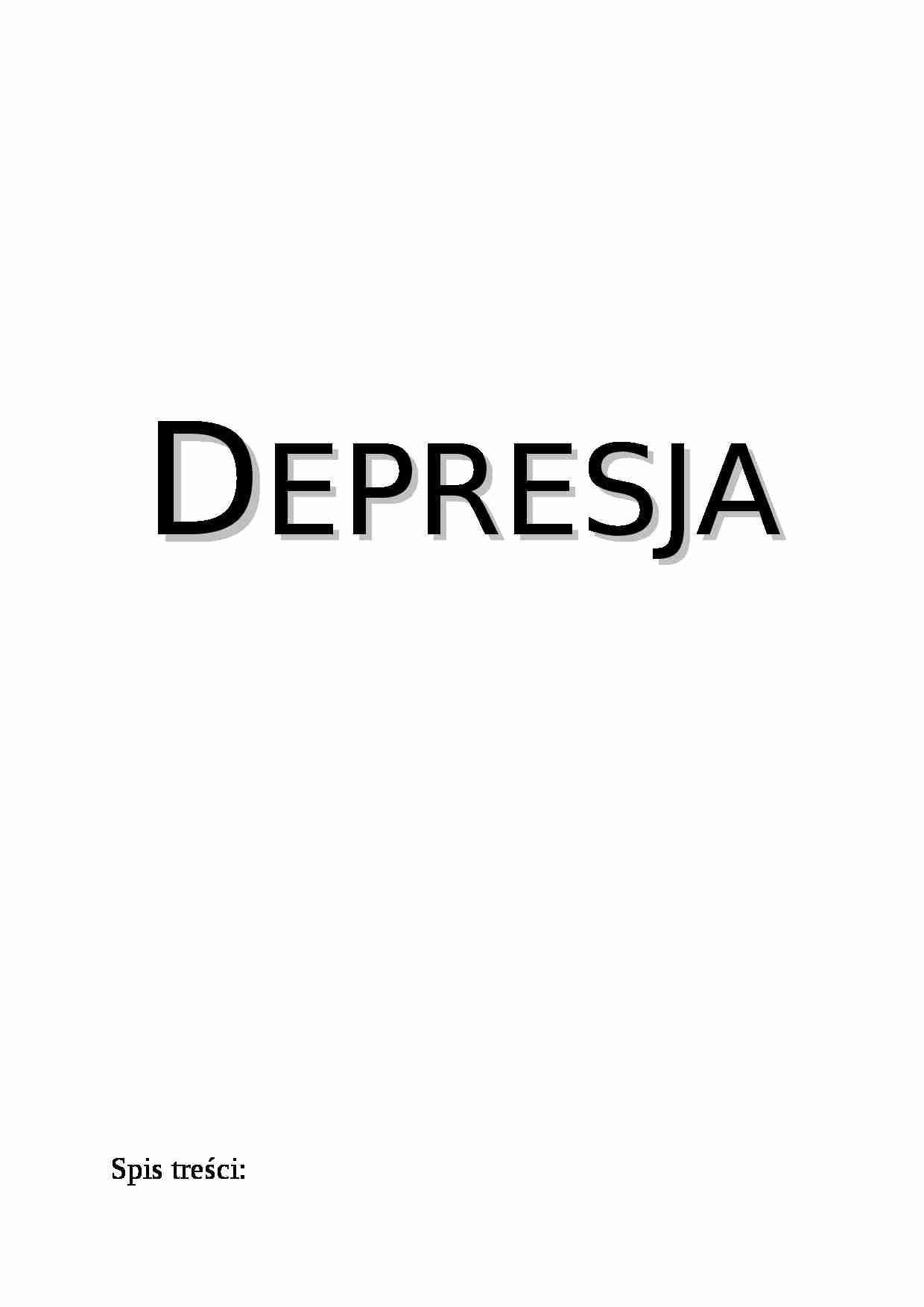 Depresja - strona 1