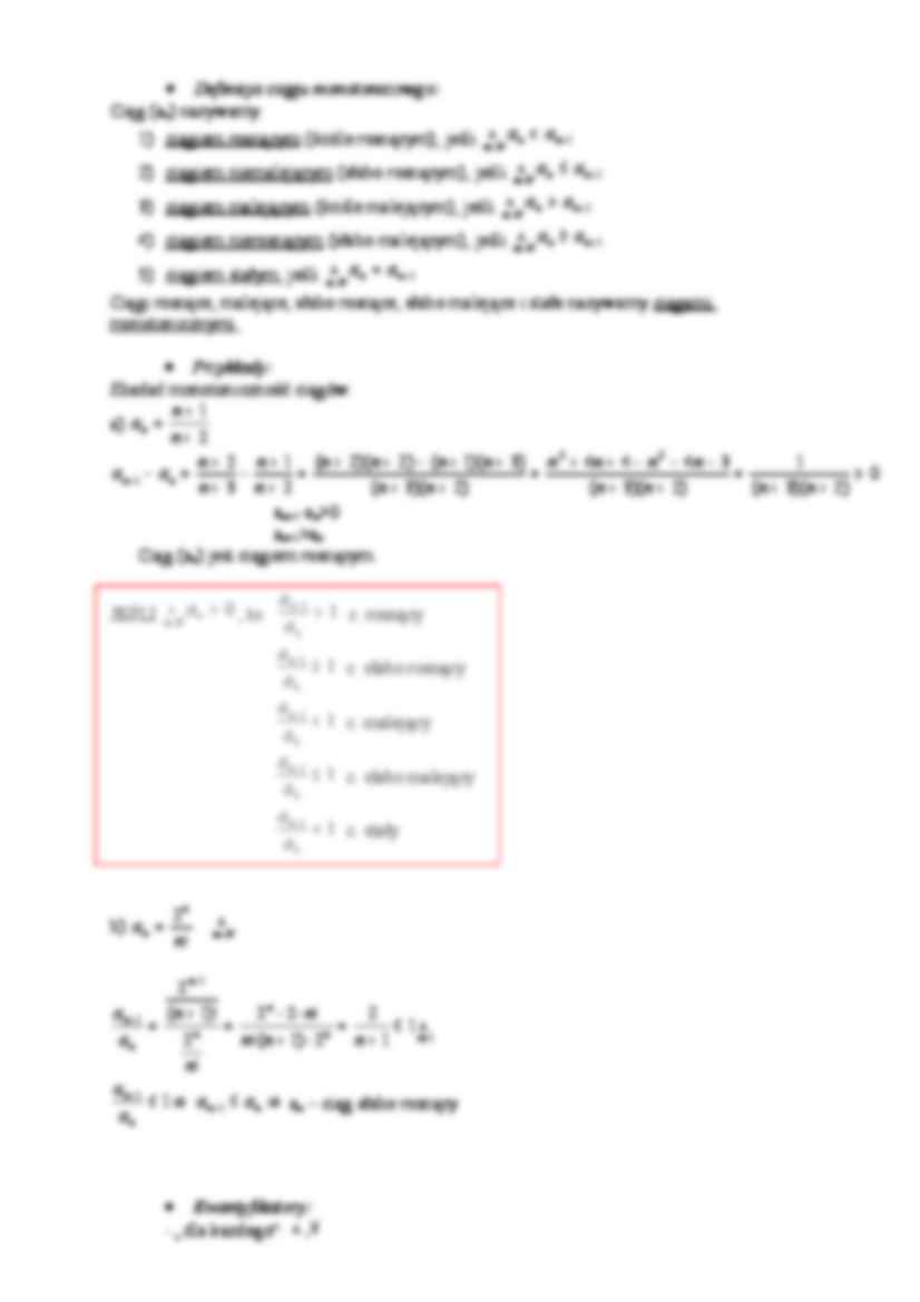 Matematyka - ciągi liczbowe - definicje i interpretacja - strona 2