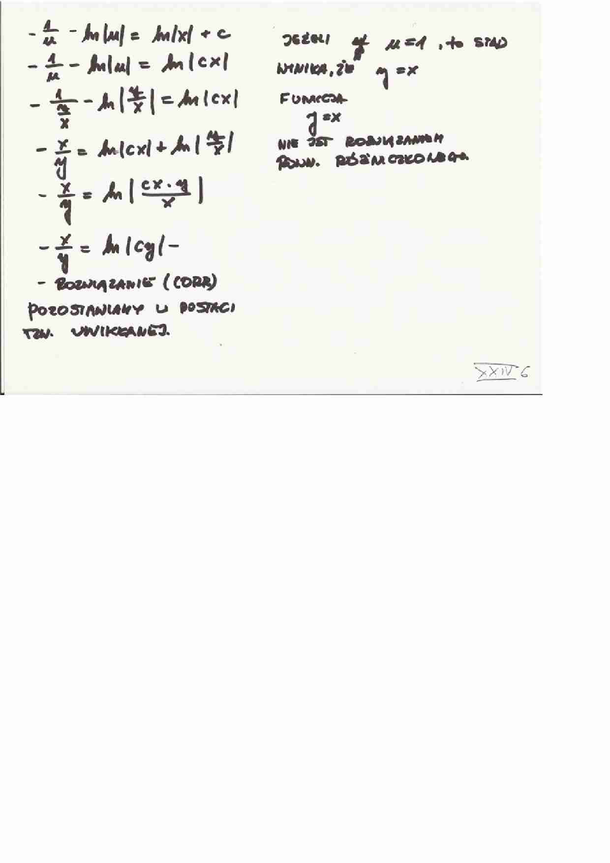 Równanie różniczkowe - przykład - strona 1