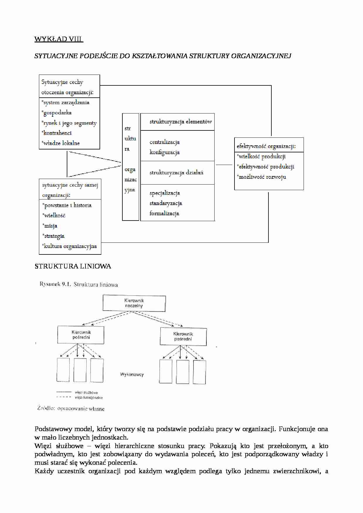 Kształtowanie struktury organziacyjnej - zarządzanie  - strona 1